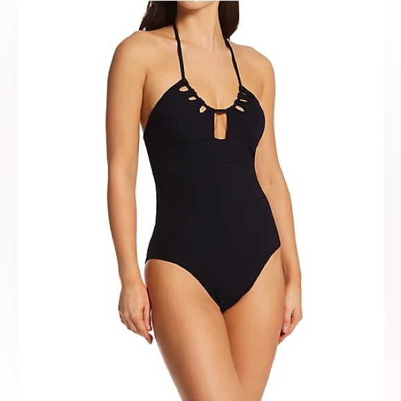 NWOT BECCA® by Rebecca Virtue Pucker Up Candice Multi-way Swimsuit Size Medium - Picture 2 of 10